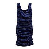 Cruched Velvet Shirred Dress - Denny's