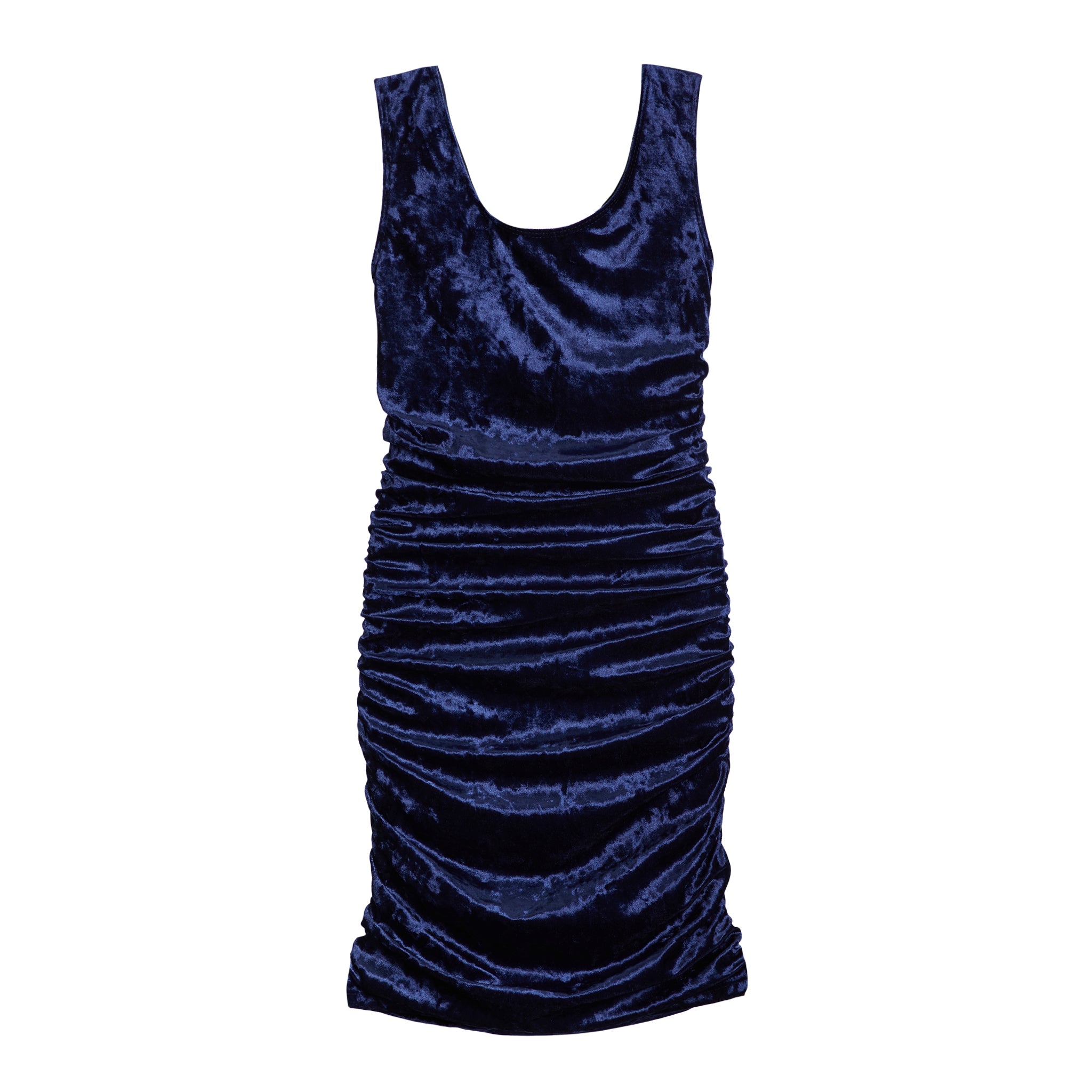 Cruched Velvet Shirred Dress - Denny's