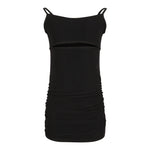 Cut Out Shirred Side Mini Dress - Denny's