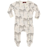 Footie Grey Zebra - Denny's