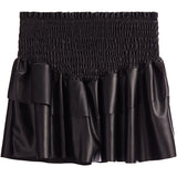 Smock Faux Leather Ruffle Skirt - Denny's