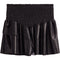 Smock Faux Leather Ruffle Skirt - Denny's