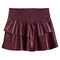 Faux Leather Smock Ruffle Skirt - Denny's