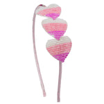 Pastel Hearts Rhinestone Headband - Denny's