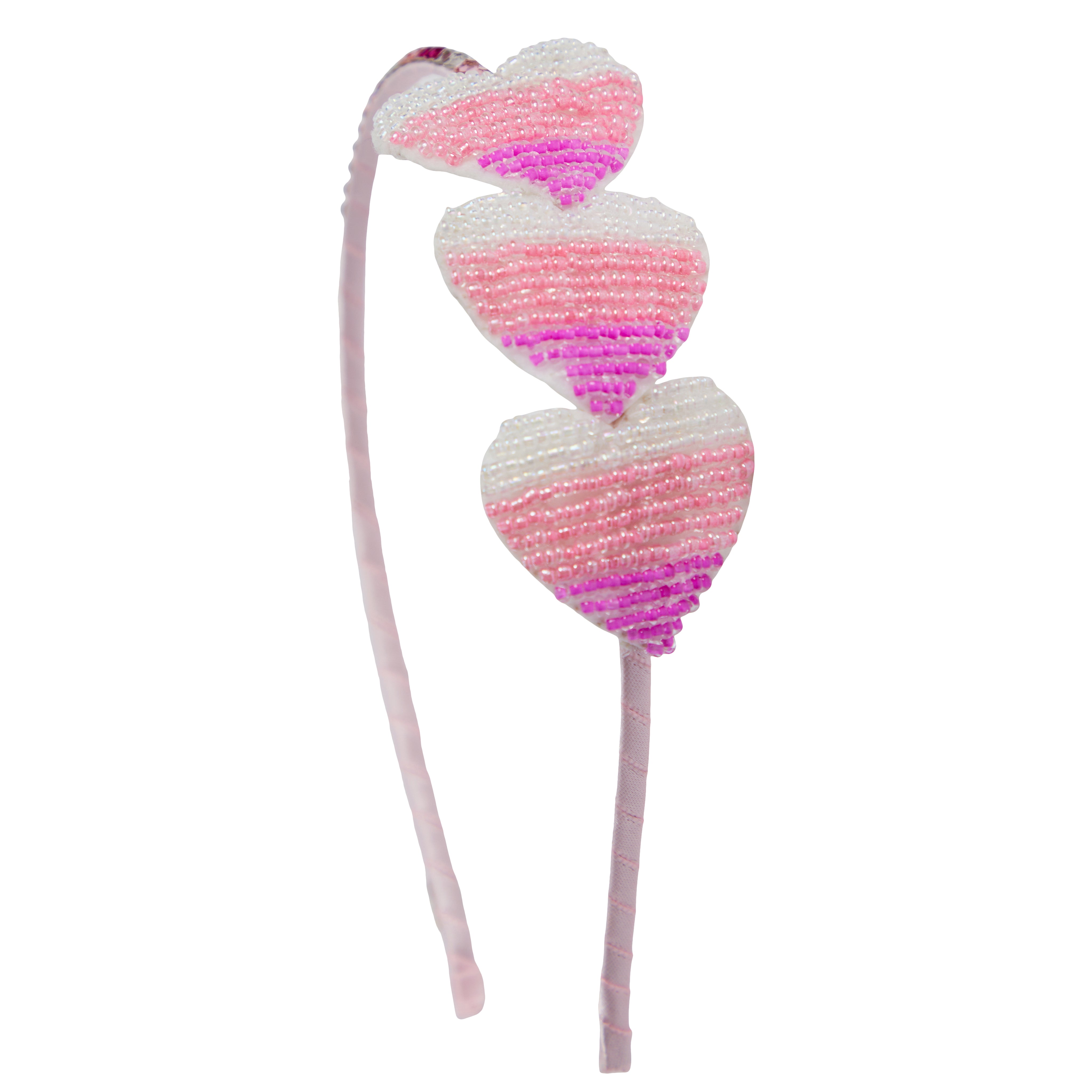 Pastel Hearts Rhinestone Headband - Denny's