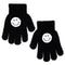 White Chenille Smiley Gloves - Denny's