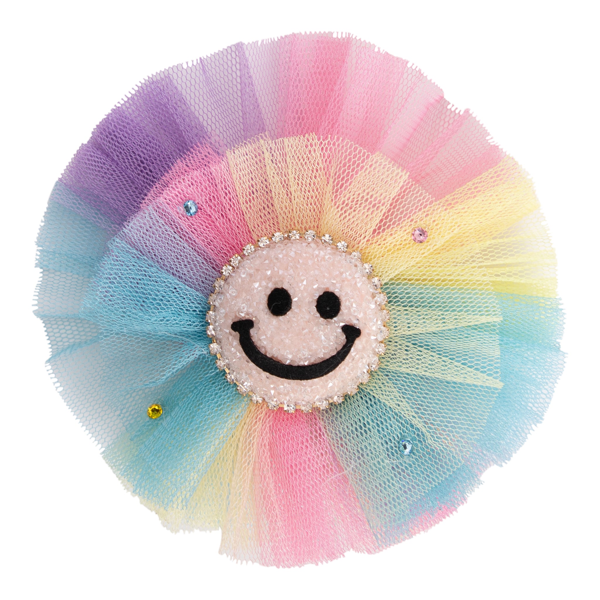 3D Crystal Smiley Flower Clip - Denny's