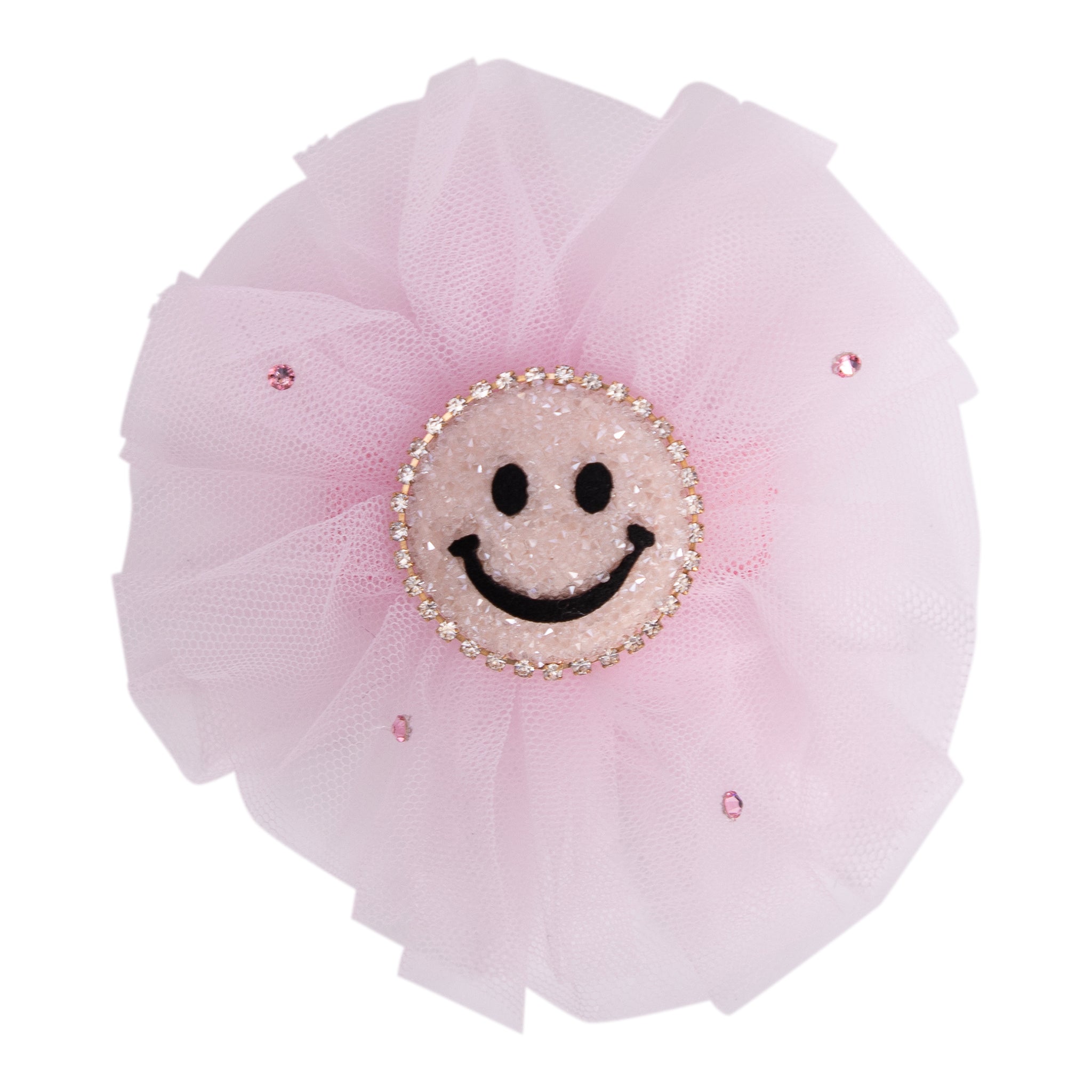3D Crystal Smiley Flower Clip - Denny's