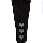 3 Rhinestone Heart Legging - Denny's