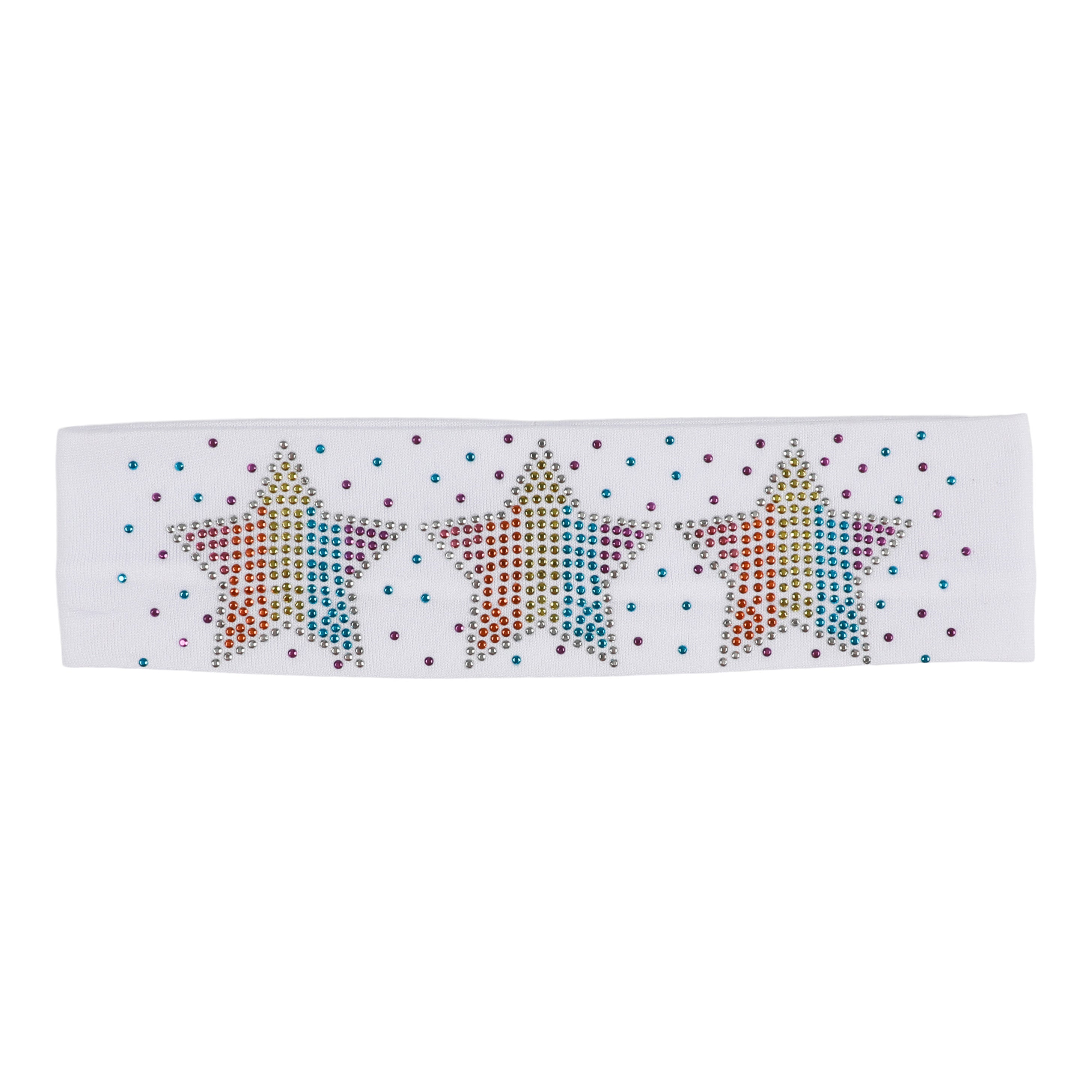 3 Rainbow Stars on Soft Headband - Denny's