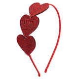 3 Crystal Heart Headband - Denny's