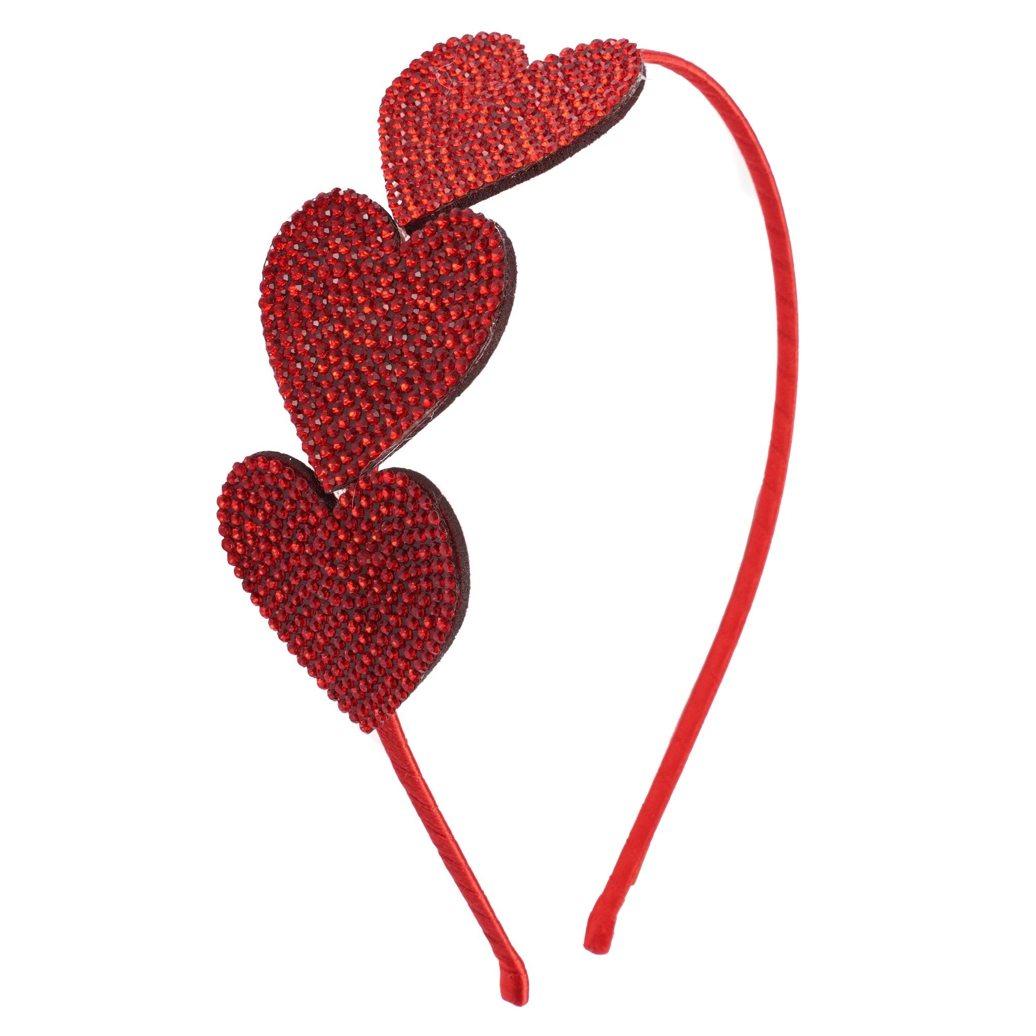 3 Crystal Heart Headband - Denny's
