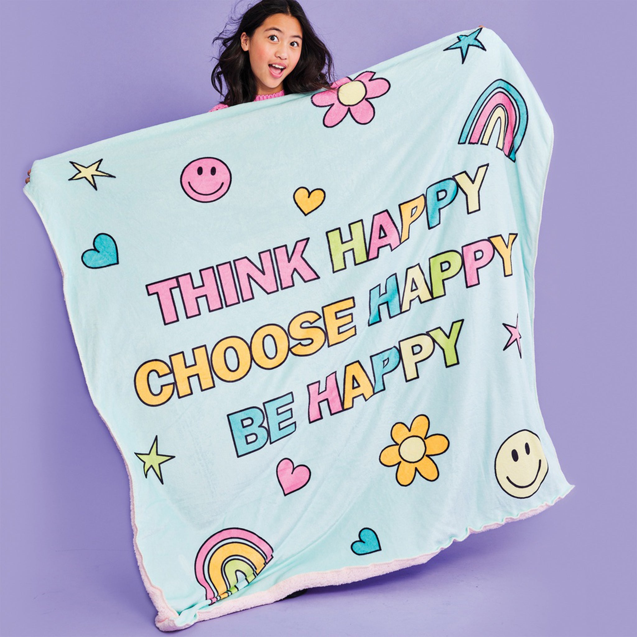Be Happy Sherpa Blanket - Thumbnail 2