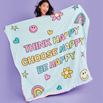 Be Happy Sherpa Blanket - Denny's