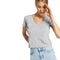 Classic Skimmer Crop Pocket V-neck Tee - Denny's