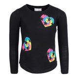 Long Sleeve Top with Heart Tie Dye Stars - Denny's