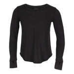 Long Sleeve Solid Top with Thumbholes - Denny's