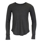 Long Sleeve Solid Top with Thumbholes - Denny's