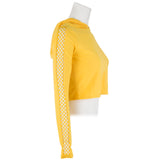Fishnet Mesh Sleeve Hoodie - Denny's