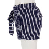 Tulip Short with Front Tie Stripe - Denny's