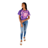 Short Sleeve Bleached Crop Tee with Logo - Denny's