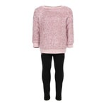 2pc Faux Fur Sweatshirt & Legging Set - Denny's