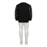 2pc Illusion Heart Top & Metallic Silver Legging - Denny's