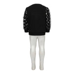 2pc Illusion Heart Top & Metallic Silver Legging - Denny's