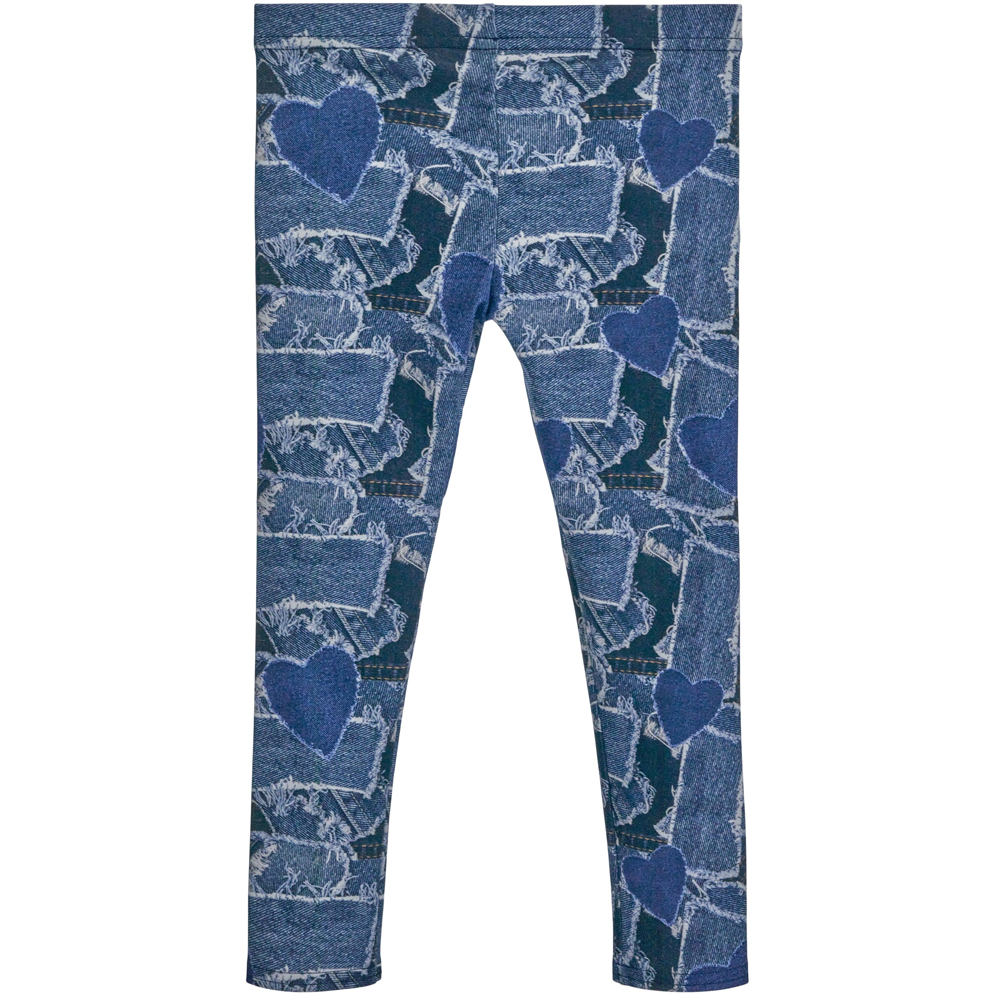 Denim Heart Patchwork Legging - Denny's