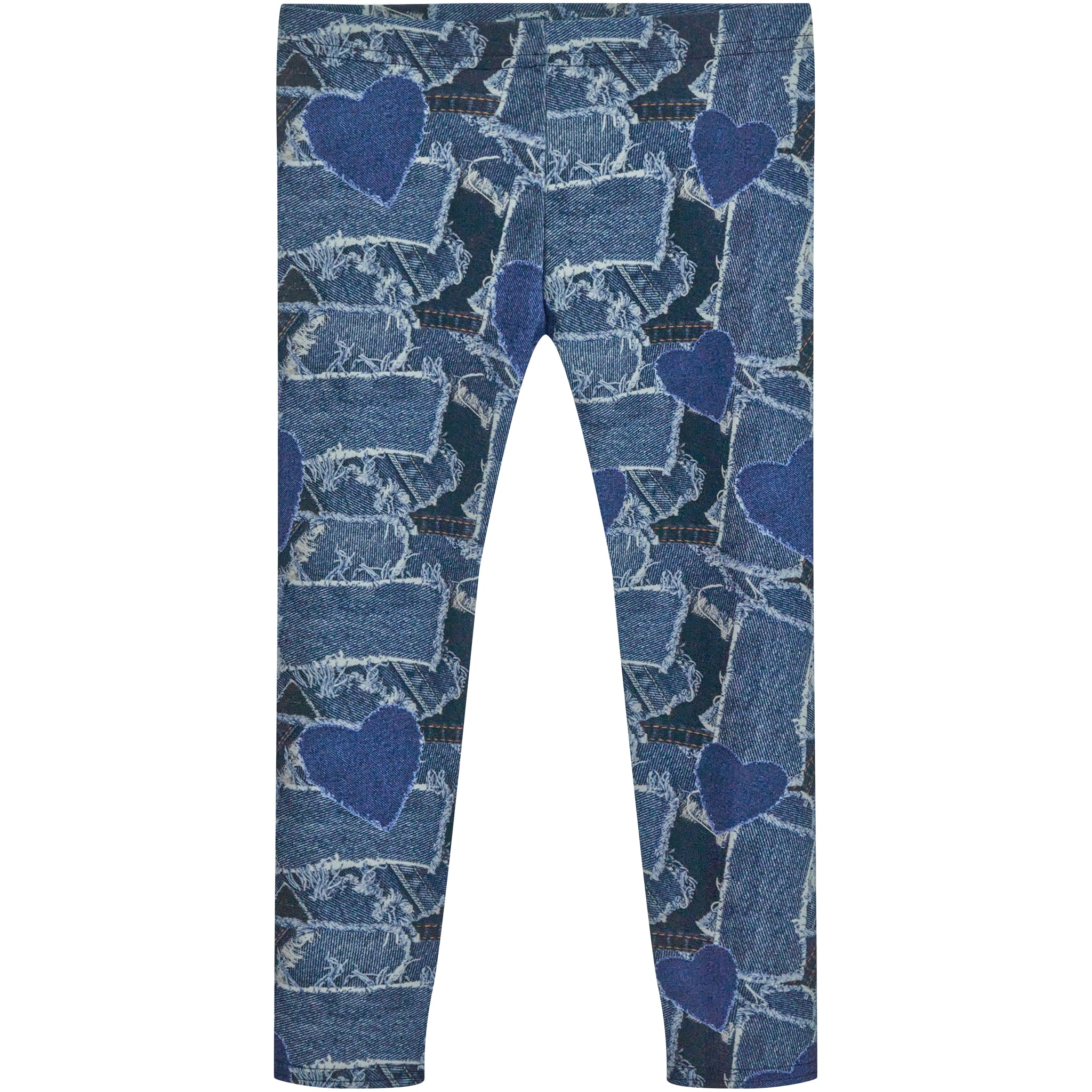 Denim Heart Patchwork Legging - Denny's
