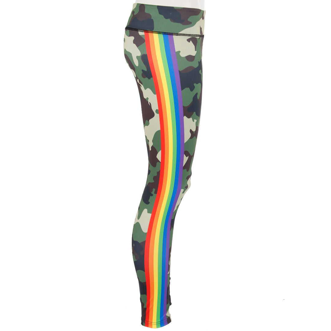 Camo Legging with Rainbow Side Stripe - Denny's