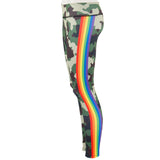 Camo Legging with Rainbow Side Stripe - Denny's