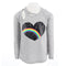 Long Sleeve Top Slash Neck With Rainbow Heart - Denny's