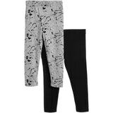 Heather Grey Splatter & Black 2pk Legging - Denny's