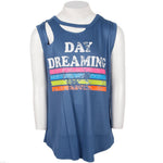 Clavical Cut Out Tank With Day Dreaming - Denny's