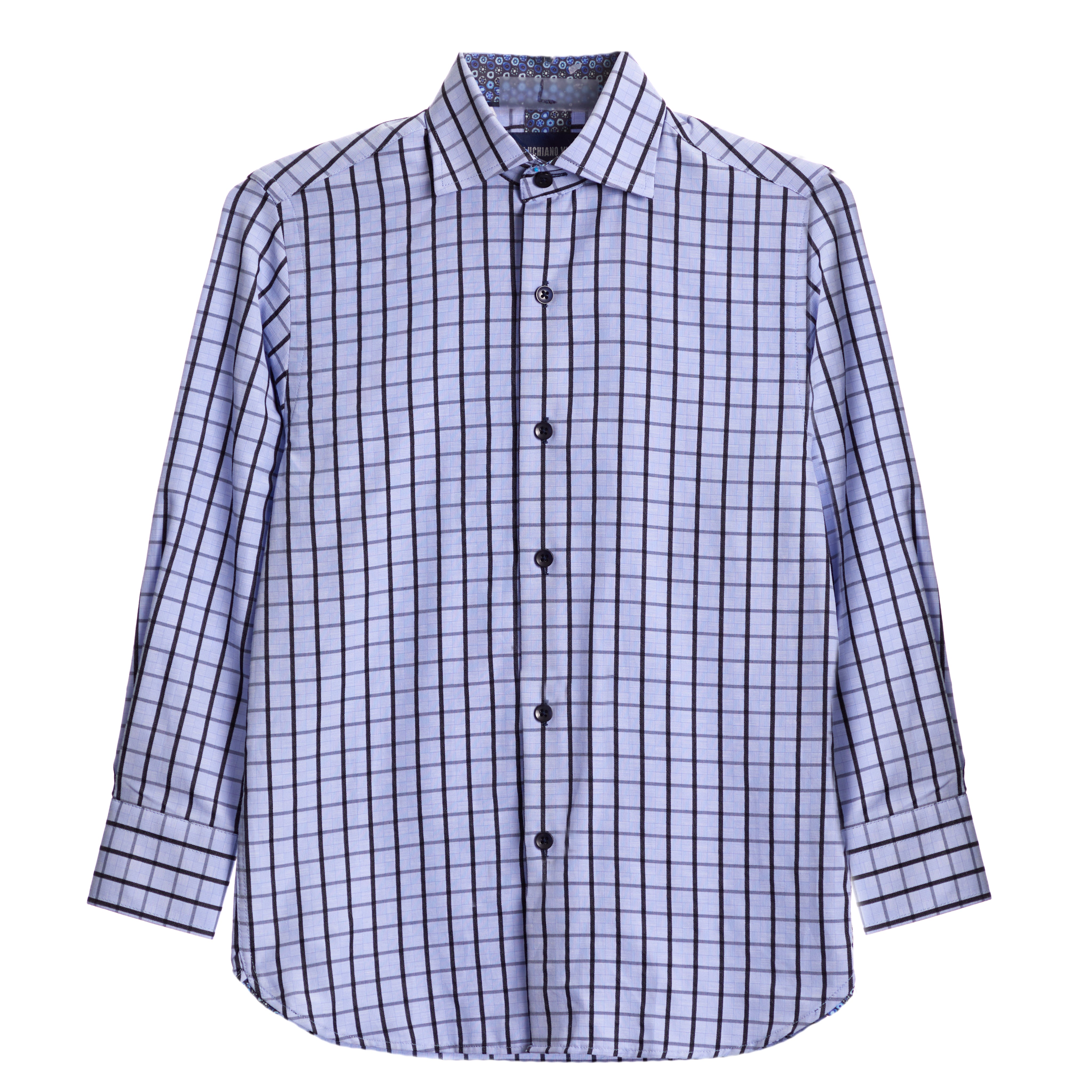 Blue & Black Plaid Sport Shirt - Denny's
