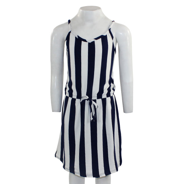 Short Sleeve Dress with Front Ties - Denny's