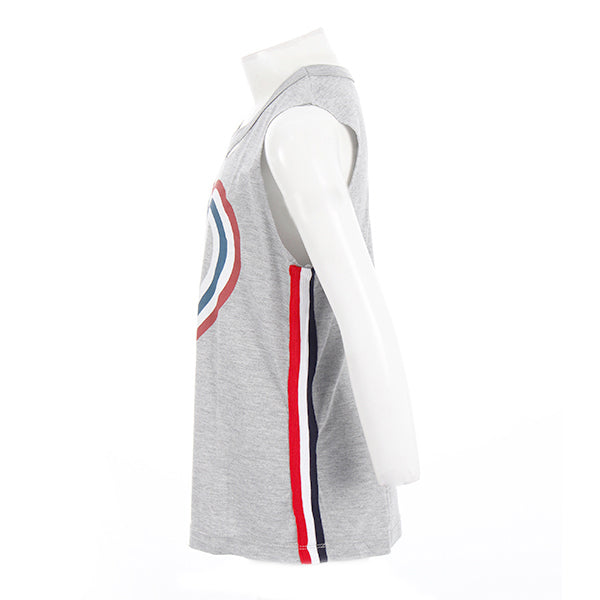 Short Sleeve Tee with Stripe On Sleeve and Stripe Heart - Denny's