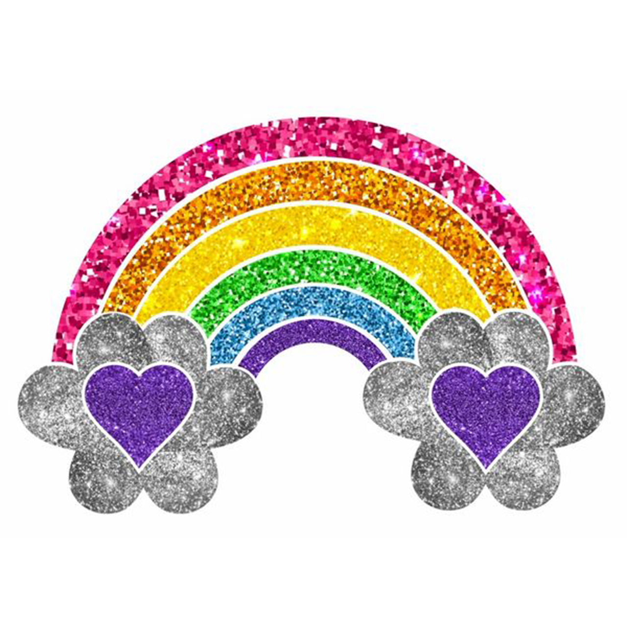 Glitter Rainbow Vinyl Sticker - Denny's