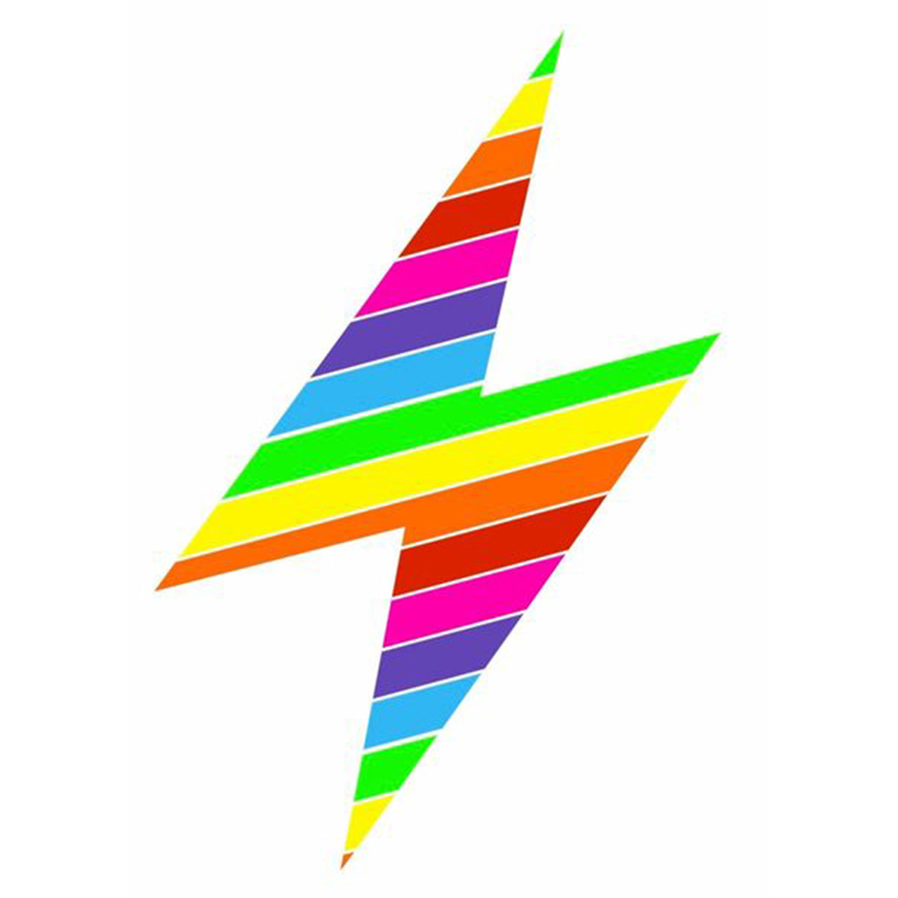 Rainbow Lightning Vinyl Sticker - Denny's