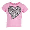 Short Sleeve Hi Lo Top w Black / White Leopard Heart - Denny's