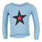 Long Sleeve Hi Lo Top with Neon Stars - Denny's