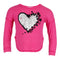 Long Sleeve Round Bottom Top with Heart with Stars - Denny's