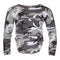 Long Sleeve Vintage Camo Shirt with Round Bottom - Denny's