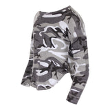 Long Sleeve Vintage Camo Shirt with Round Bottom - Denny's