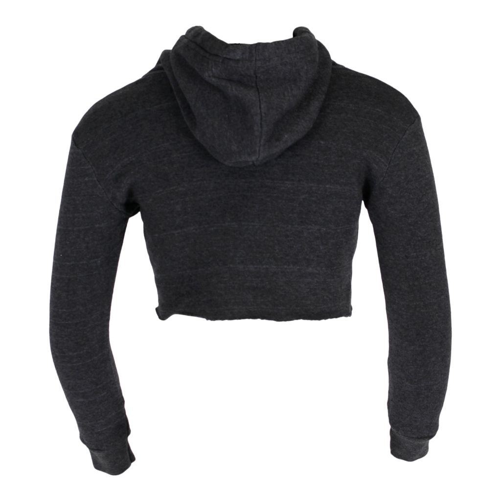 Long Sleeve Cropped Hoody with Heart Lips - Denny's