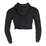 Long Sleeve Cropped Hoody with Heart Lips - Denny's