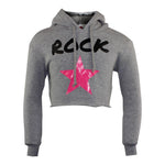 Long Sleeve Cropped Hoody with Rock Star - Denny's