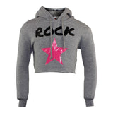 Long Sleeve Cropped Hoody with Rock Star - Denny's