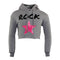 Long Sleeve Cropped Hoody with Rock Star - Denny's